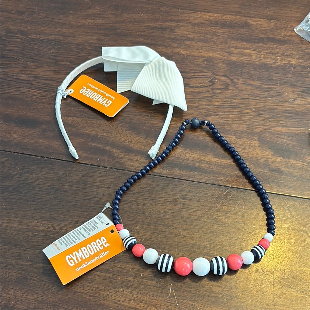 Gymboree best in show necklace and headband new